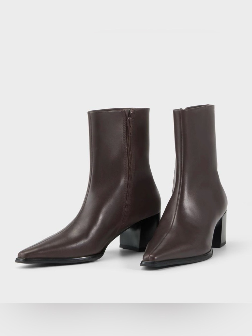 Vagabond Pointed Ankle Boots in Dark Brown Sz 37